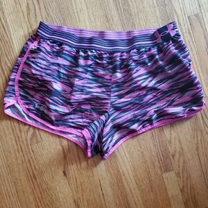 Under Armour Pink and Black Athletic Shorts